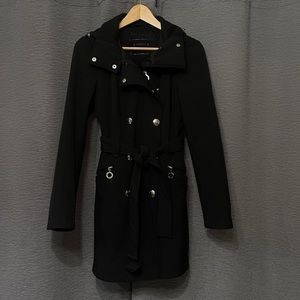 Calvin Klein Black Rain Coat Soft Shell with Hood